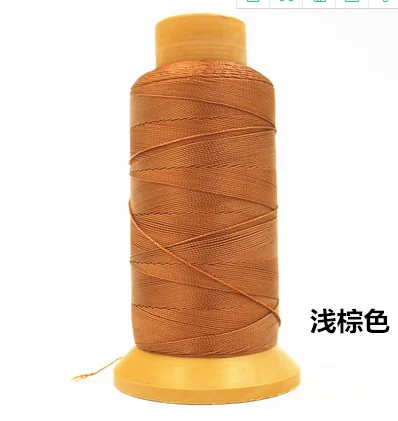 light brown 2 rolls 210D высокая прочность толстая нейлоновая швейная нить для швейной машины кожаный диван Холст Джинсы Брюки diy аксессуары 21colors1395 - Цвет: light brown 2 rolls