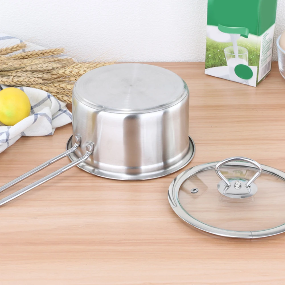 Single Handle Cuisine With Lid Thickened Chocolate Induction Strain Saucepan Large Capacity Stainless Steel Pour Milk Heating