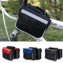 Велосипедная сумка, велосипедная передняя рама, трубчатая корзина для руля велосипеда, двойная сумка для телефона, Новое поступление, Полиэфирная Сумка