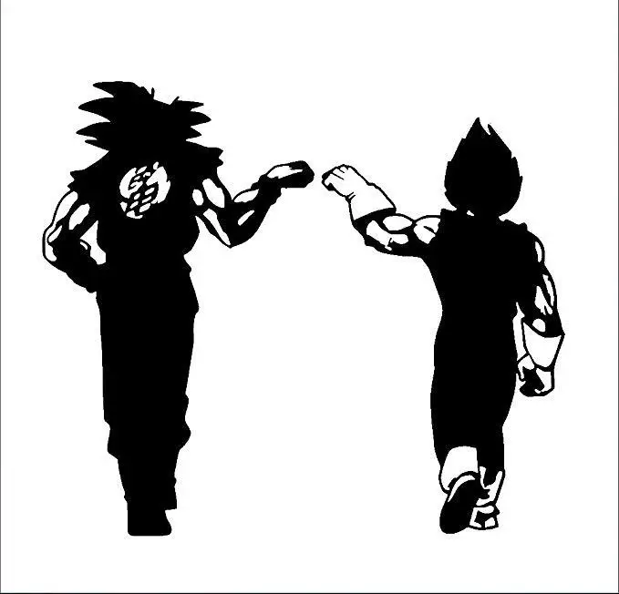4422 Dragon Ball Z Super Saiyan люди Гоку 14,7 см& Amp; Vegeta автомобильный компьютер виниловый клейкий бумажный