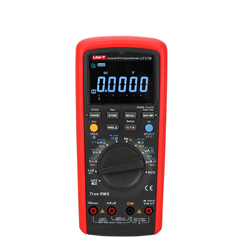 UNI-T UT171B промышленный истинный RMS цифровой мультиметр Электронный AC/DC истинный RMS Авто/ручной диапазон допуска(nS) C/F 59999 отсчетов
