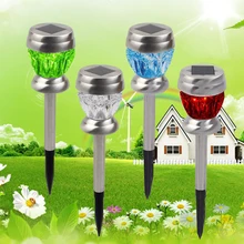 Наземная лампа-диск Огни Путь 4 шт Солнечный свет безопасность садовый Настил Открытый прочный цвет красочные цвет желоба дома улицы