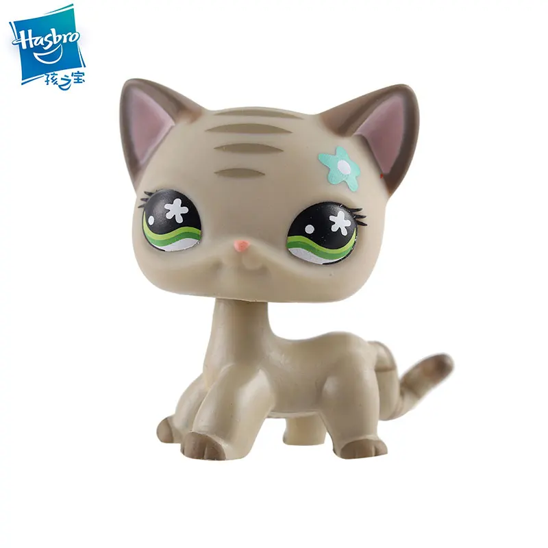Действительно редкий pet shop lps игрушка экшн стоящая коллекция короткой шерсти кошка белый розовый черный оранжевый тигр кошка lps Собака Такса colli
