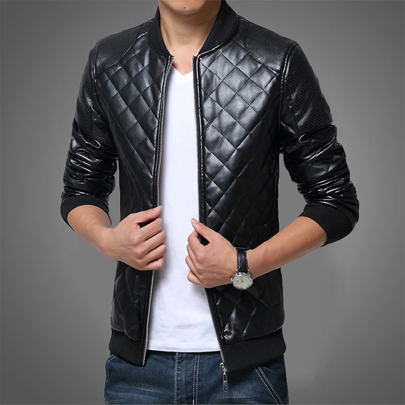 

2019 Autumn And Winter Spring And Autumn New Style Leather Coat Large Size Suit Washing PU Leather Coat Large Size Stand Collar