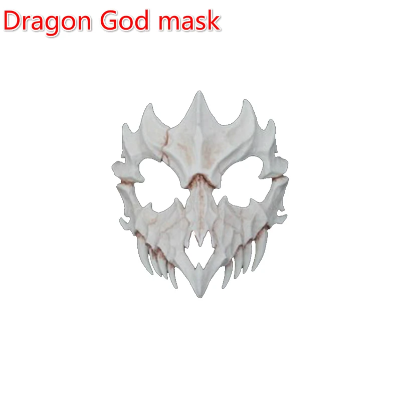 Маска дракона, Бог, 17 стилей, косплей, опора, тенгу, тигровая маска, маски на Хэллоуин из смолы, тематические маски животных - Цвет: Dragon God mask A