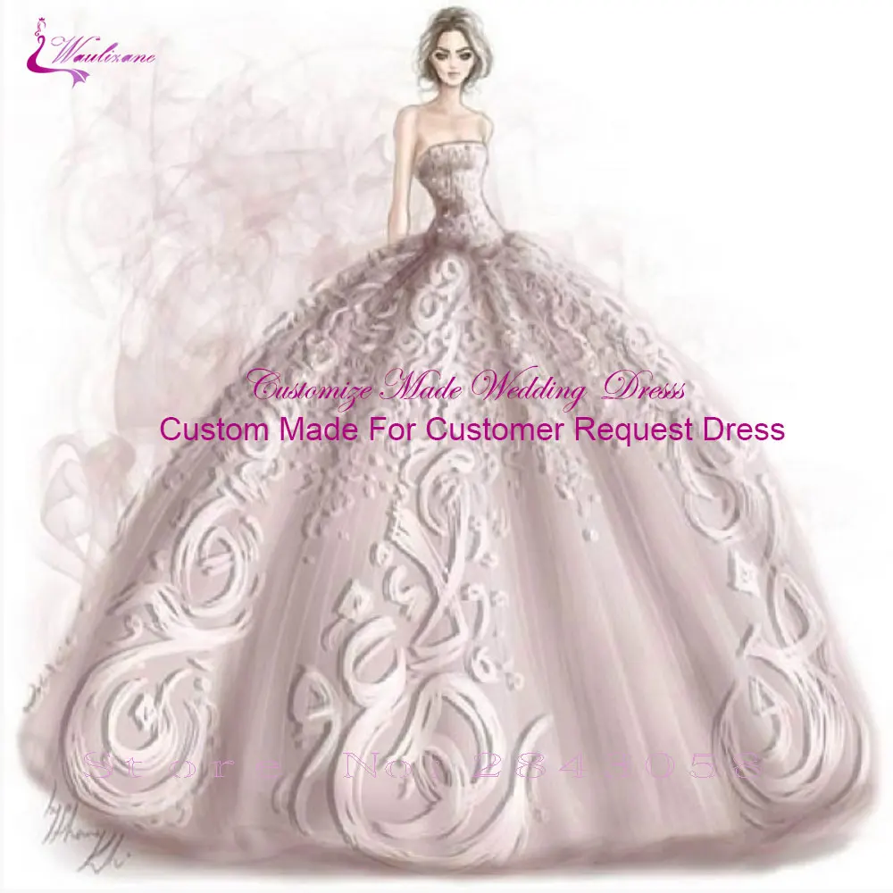 

Waulizane Custom Made Link For Customer Request Dress