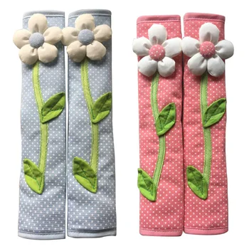 

2 Pair Pastoral Flower Polka Dot Door/Refrigerator Handle Cover Fridge Door Handle Gloves Home Decor Kitchen Accessories Blue &