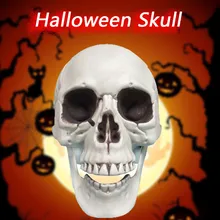 Halloween Tengkorak Kepala Dekorasi Mainan Kopi Bar Rumah Ornamen Pesta Festival Mainan Halloween Dekorasi Resin Aneh Lucu Novelty Skull 8P(China)