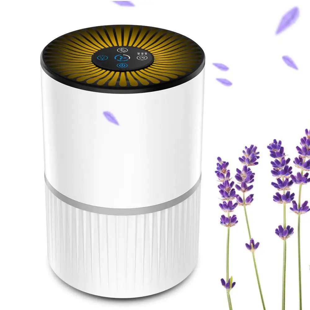 3 Modes Home Portable Air Purifier USB Charge LED Night Light True HEPA Filter Air Cleaner Anion Ionizer Negative Ion Generator