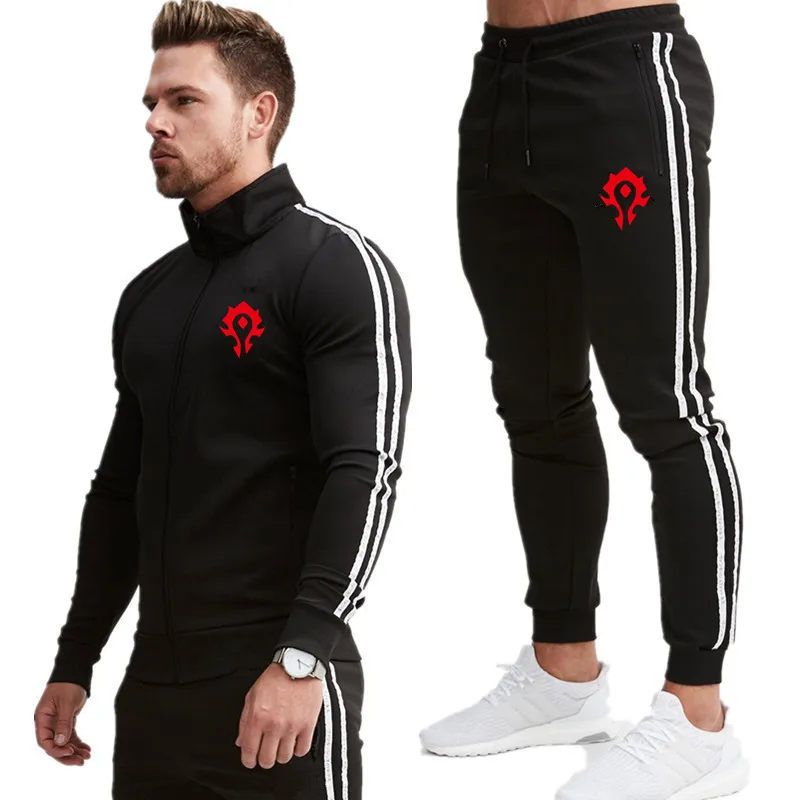 

Men Running Sportswear Suits Sweatshirt/Sweatpants Gym Fitness Training Hoodies and Pants 2pcs/Sets Male Jogging Tracksuit Coats