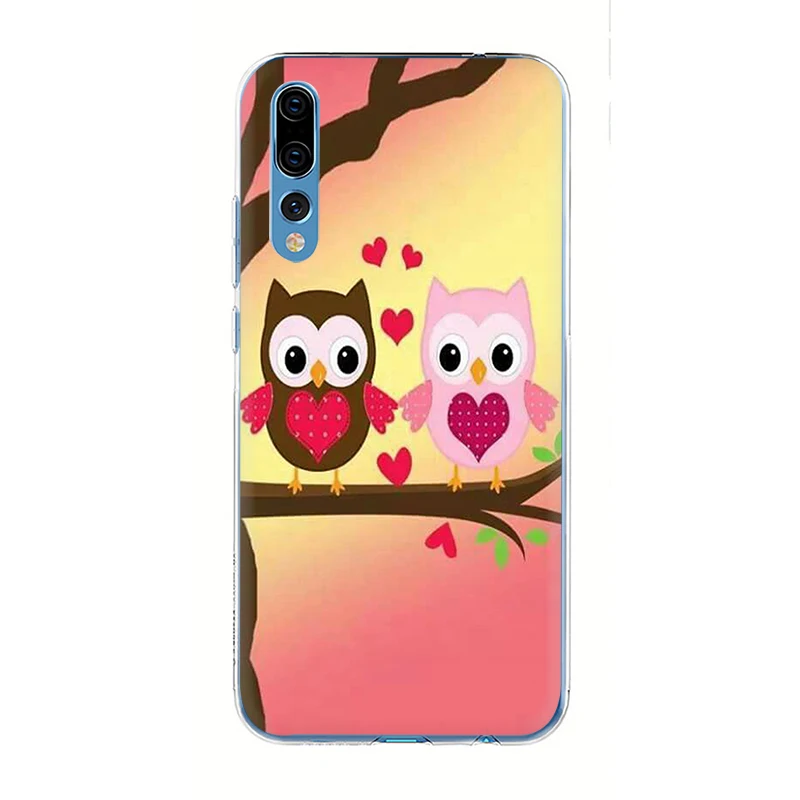 T12 EWAU с милой совой мягкий силиконовый Mattle чехол для телефона для huawei P8 P9 P10 P20 P30 Lite шахты Pro P Smart Z плюс - Цвет: T12