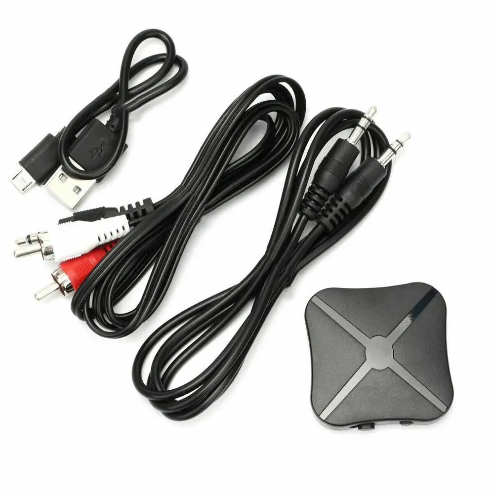 Black ABOLFAZ 2 в 1 беспроводной Bluetooth 4,2 аудио приемник передатчик для телевизора 3,5 мм AUX Bluetooth адаптер для наушников дома ТВ MP3 PC - Цвет: Black