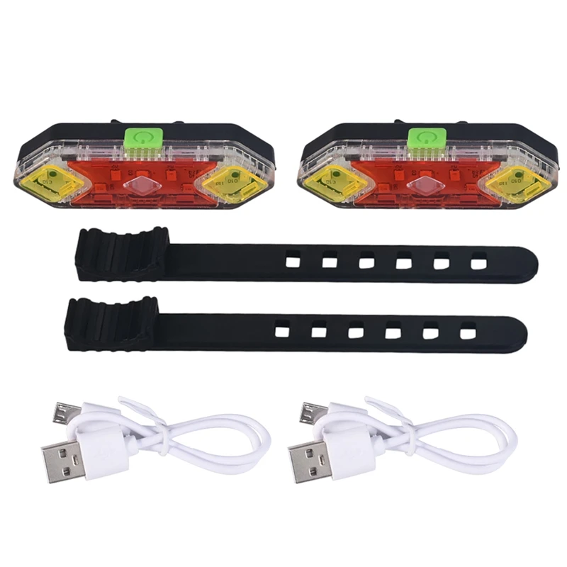 USB Rechargeable Bike Tail Light 2 Pack IPX5 Waterproof Ultra Bright LED Rear 8 Mode Options | Спорт и развлечения