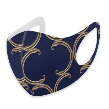 

Blue Navy Cloth Knot print The stylish windproof and dustproof mask can clean the dustproof external shielding cloth.