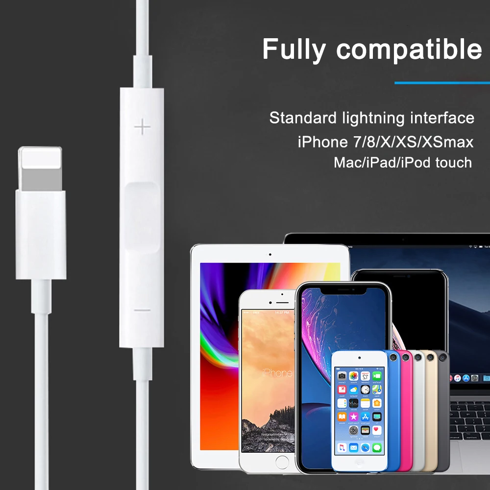 Проводные наушники Fone De Ouvido для Apple IPhone 6 7 8 Plus X XR XS в ухо стерео наушники с микрофоном для IPhone 5 5S 4S