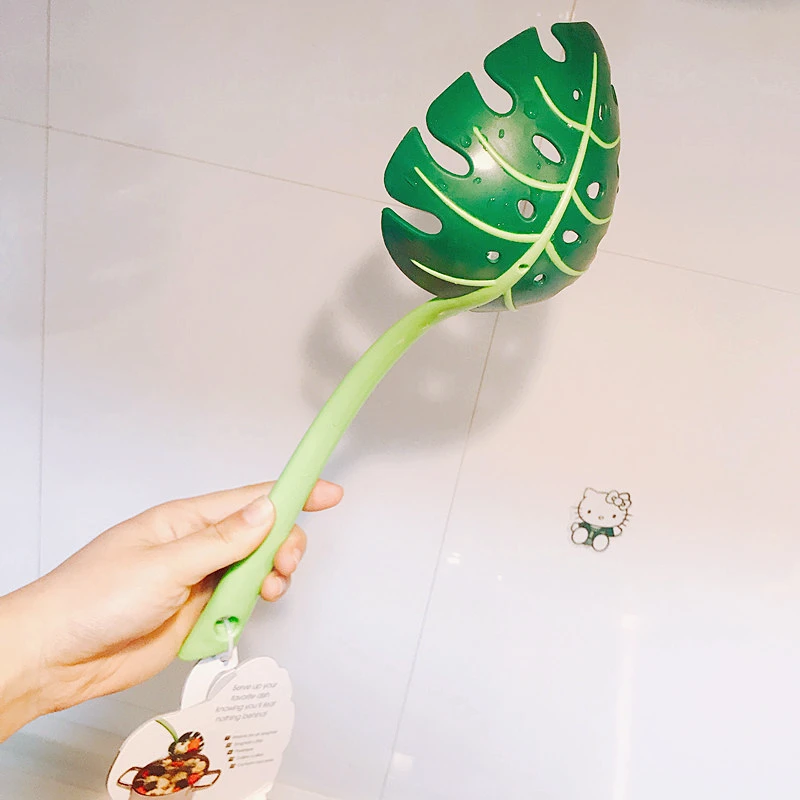 Jungle ladle tortoiseshell листья креативная шумовка с длинной ручкой ложка для супа пищевая PP большие кухонные ложки паста пельмень