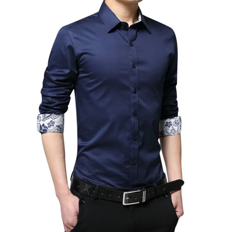 JODIMITTY 5XL Клетчатая Мужская рубашка с длинным рукавом с отложным воротником, мужская деловая одежда, модные Лоскутные Рубашки, Топы
