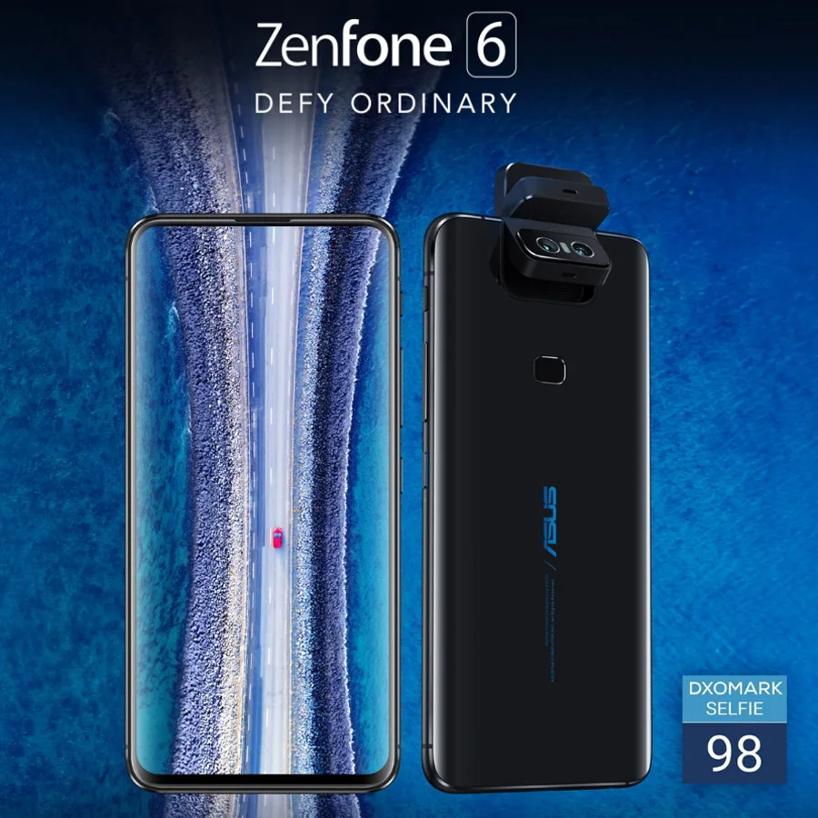 Мобильный телефон Asus Zenfone 6 ZS630KL, 8 ГБ, 256 ГБ, 6 ГБ, 128 ГБ, 6,4 дюйма, Восьмиядерный процессор Snapdragon 855, 48 МП, 13 МП, откидная камера, NFC телефон