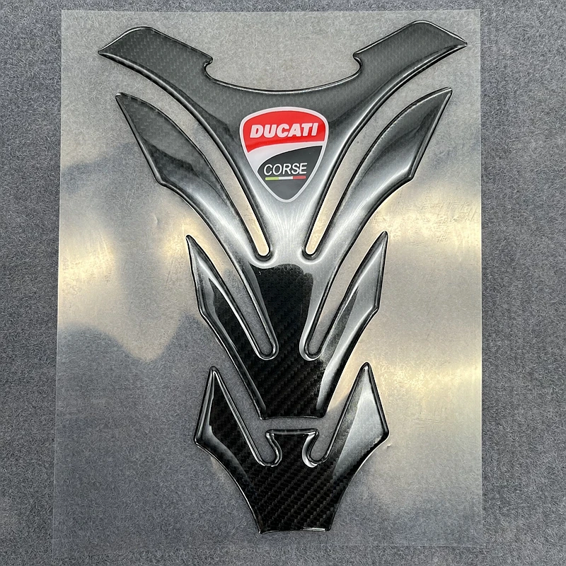 3D Carbon Fiber Fuel Gas Tank Emblem Decals For Ducati Badge Stickers