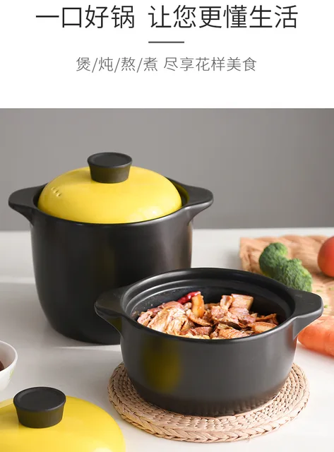 Hotpot Big Cooking Pot Lid Handle Ceramic Clay Casserole Ramen Cooking Pots  Hotpot Korean Cozinha Utensilios Cookware DL6MSG - AliExpress