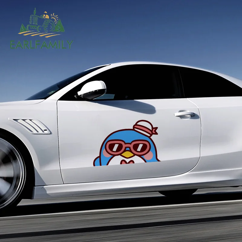 

EARLFAMILY 43cm x 27.4cm For Peeker Tuxedo Sam Penguin Car Stickers Sunscreen Fine Decal Motorcycle Occlusion Scratch