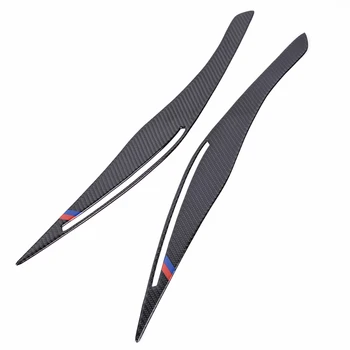 

1 Pair of Car Styling Auto Carbon fiber Headlight Eyebrows Stickers Decals Accessories For BMW E90 3 Series 05-12