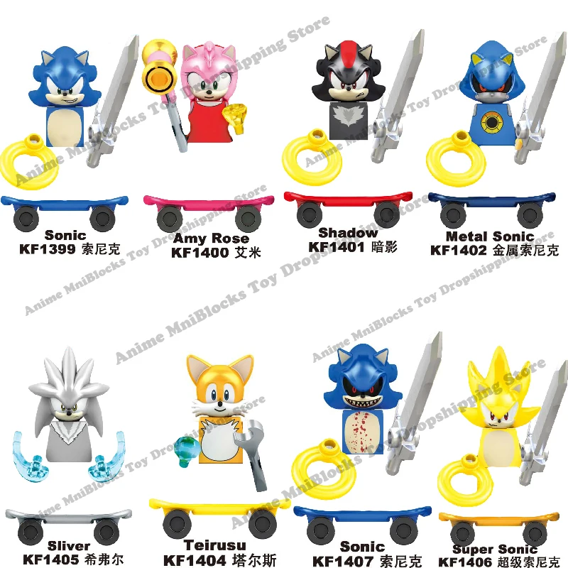 KF6123 SINGLE SALE Movie Sonic Building Blocks anime Bricks Amy Rose Ray Storm Shadow mini Dolls Action Figure Assembly Toy gift