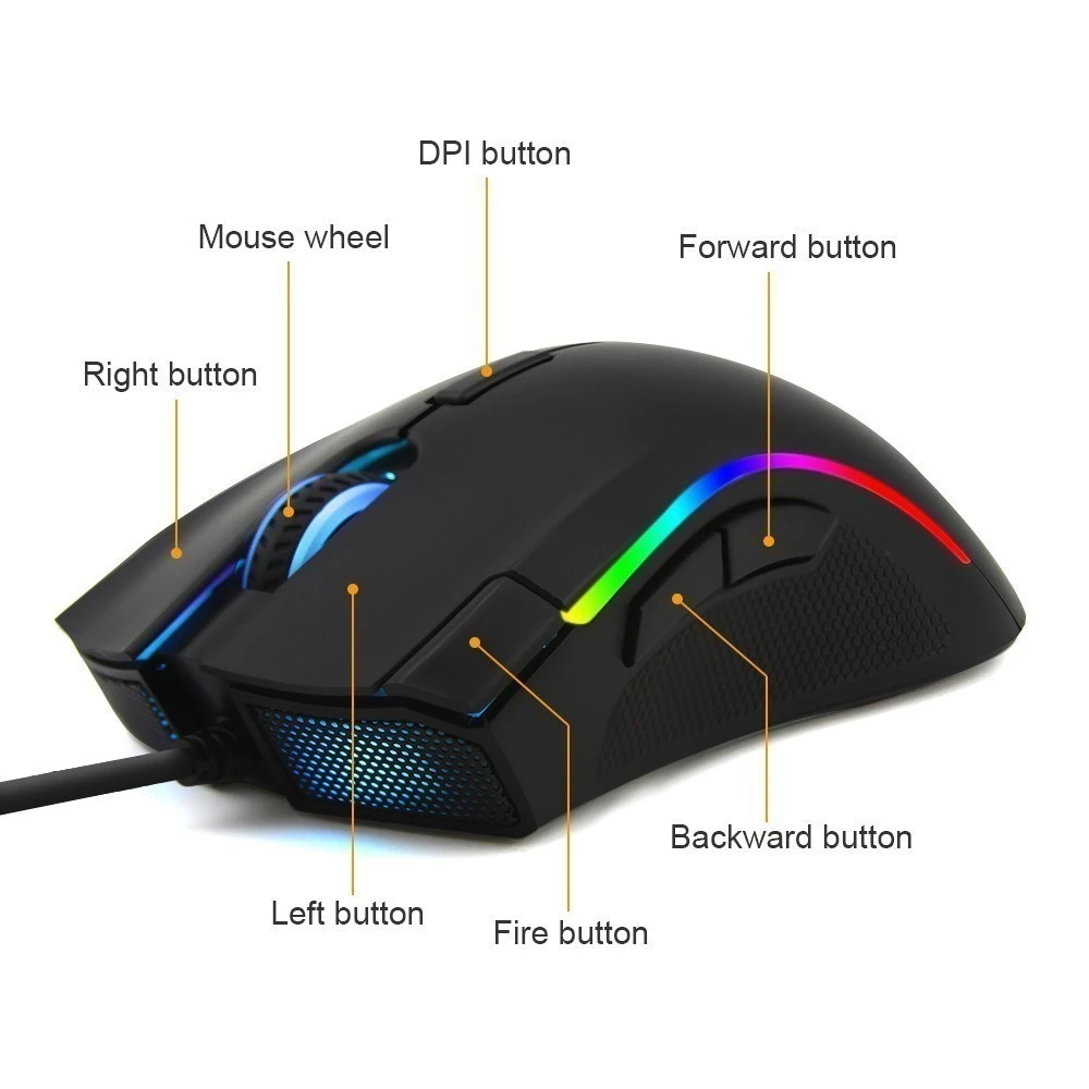 Delux M625 PMW3360 игровая компьютерная мышь Профессиональный геймер RGB оптическая Usb Mause эргономичная Проводная 7 кнопок 12000 dpi Игровые мыши