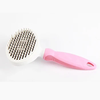 Pet Comb Self Cleaning Brush Comfortable Handle Automatic Quick Clean   5