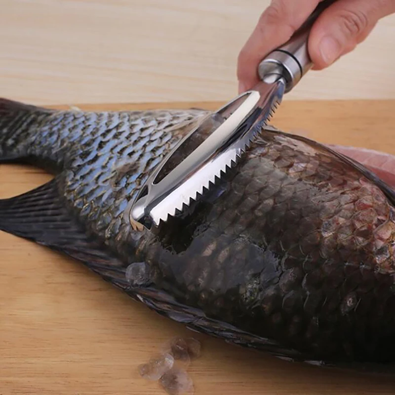 Нержавеющая сталь выскабливание весы плоскость Чистая щетка рыба Knifekitchen посуда Морепродукты Инструмент