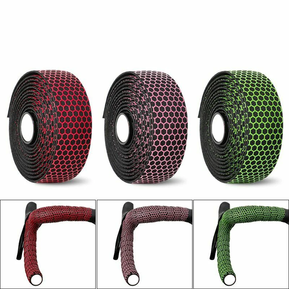 Bike Handlebar Tape Durable Handlebar Tape Bicycle Cycling Road Bikes Cycling Rubber Foam Handle Bar Grip MTB Anti-Slip Wrap Tape Bike Handlebar