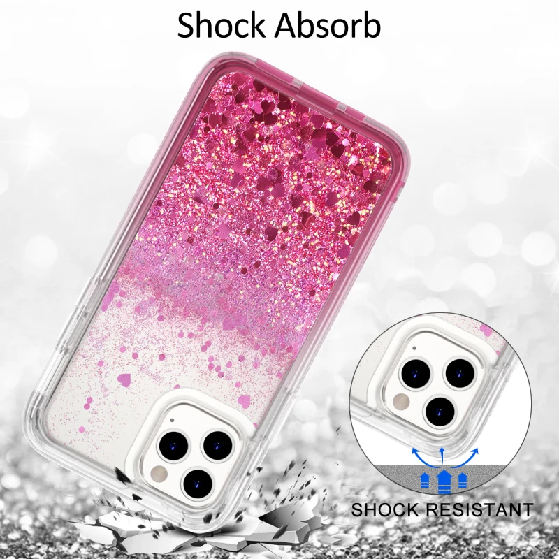 Блестящий блестящий чехол для телефона Love Heart для iphone 11 Pro Чехол для MAX XR Liquid Quicksand встроенный защитный жесткий противоударный чехол