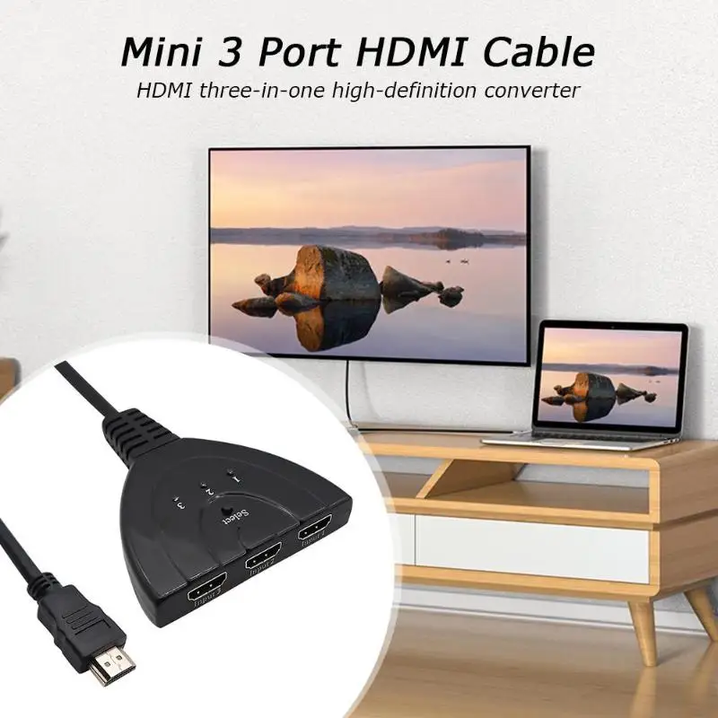 Мини 3 порта переходник HDMI разветвитель кабель 1.3b 4K* 2K 1080P переключатель HDMI 3 в 1 выход порт концентратор для HDTV Xbox PS3 PS4