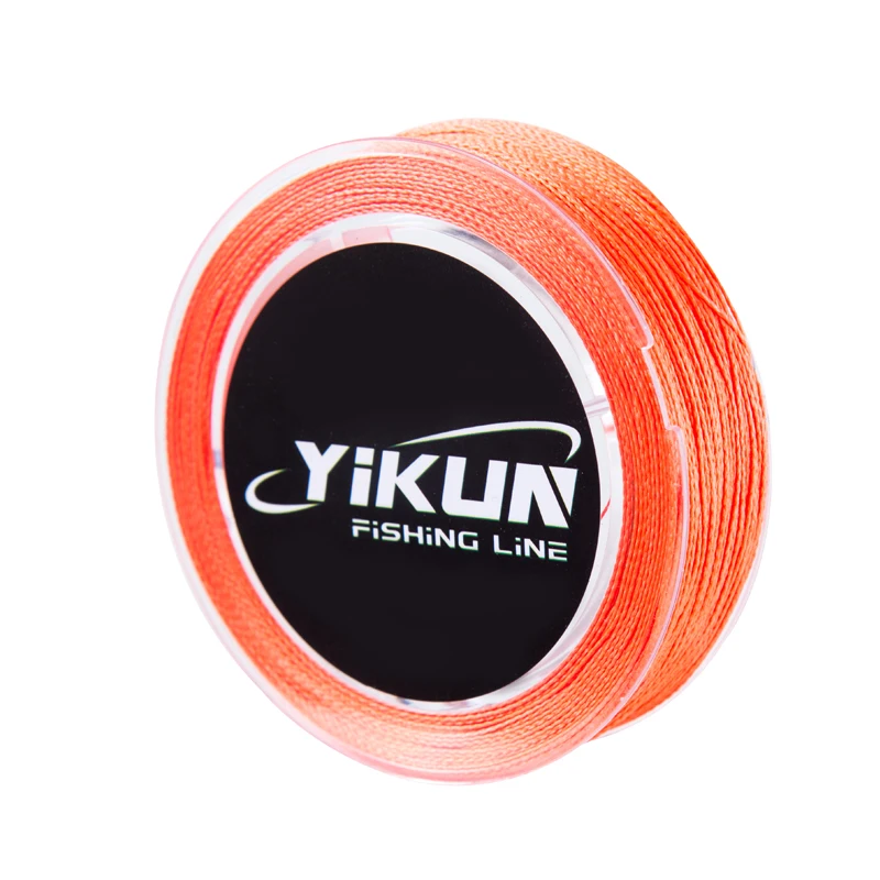 100 м бренд YIKUN оплетка леска 4 нити Multifilament PE плетеная леска - Цвет: Orange red