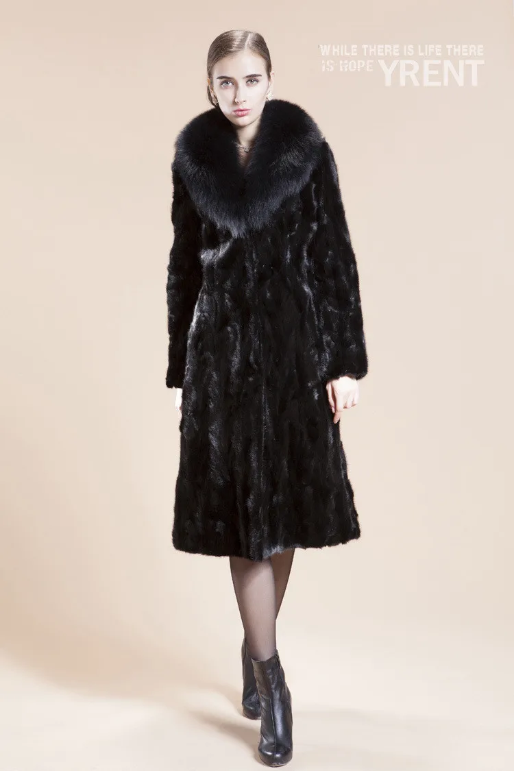 Noble elegant faux mink fur coat fashion big fur collar winter coat women faux fur jacket lady teddy jacket long teddy coat 389