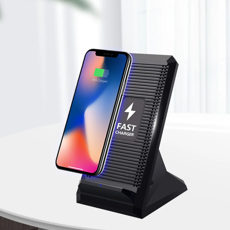 Qi Беспроводное зарядное устройство подставка для iPhone 11 pro X XS MAX XR 8 Samsung S10 S9 Note 10 9