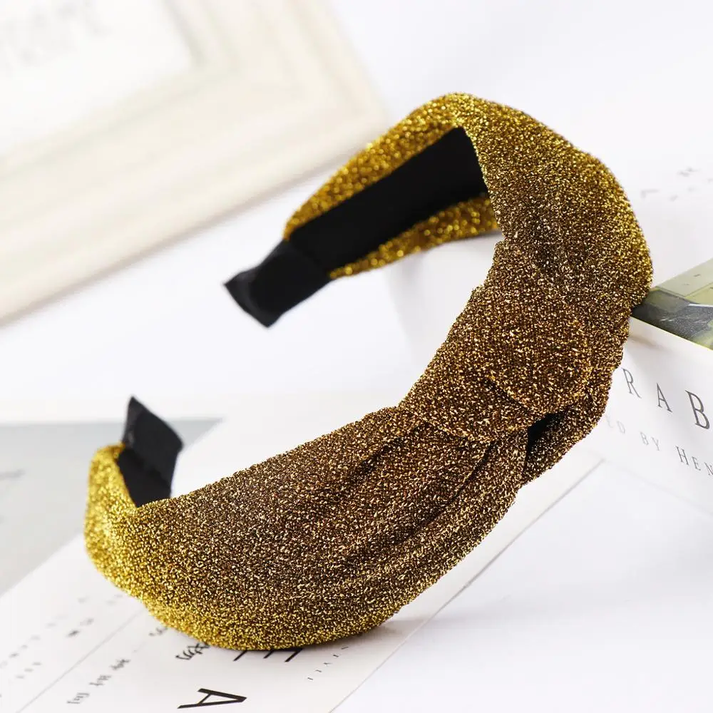 Lote Faça Você Mesmo Simples Multi Fil-lumiere Lint Amarrar um nó Cabeça Bandas Elasticidade Yoga Headbands Hair Styling Tools Acessório Ha1277 40 Pçs –
