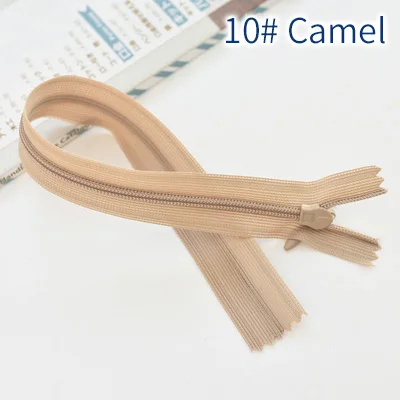 10 шт./компл. 25 см длинные невидимые молнии DIY нейлоновая катушка молния для шитья одежды аксессуар - Цвет: 10