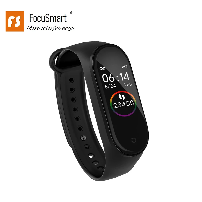 

FocuSmart 2019 Smart Wristbands M4s TPU Fitness Tracker ECG HRV Heart Rate Monitor Blood Pressure Smart Bracelet For IOS/Android