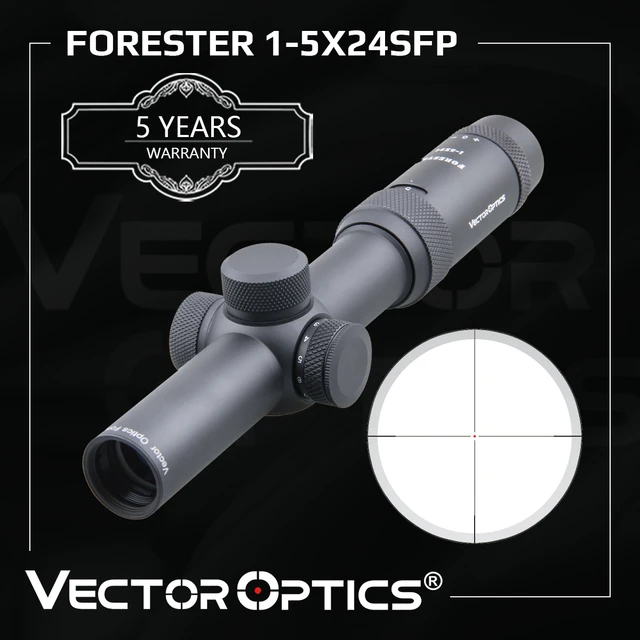 Vector Optics Forester 1-5x24 Hunting Riflescope 100mm Long Eye Relief  Rifle Scope High Clear Illuminated Dot Reticle - AliExpress