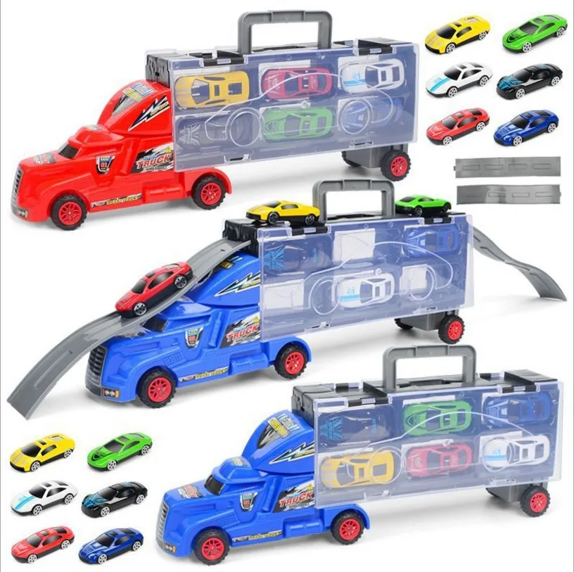 

Alloy Container Toy Set Hand Storage 6 Pieces Car CRRC Sliding Track Assembled Toys