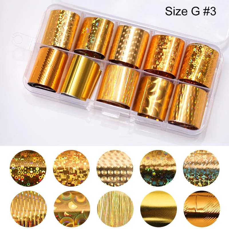 10 шт./кор. ногтей Фольга передачи к требованиям заказчика Сверкающие Небо