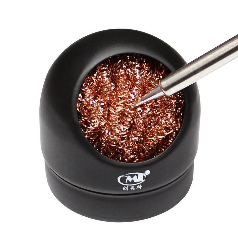 

70x66mm Wire Ball Heavy Duty Welding Soldering Solder Iron Tip Cleaner Steel With Stand Welding Soldering Solder Iron Tip Cleane