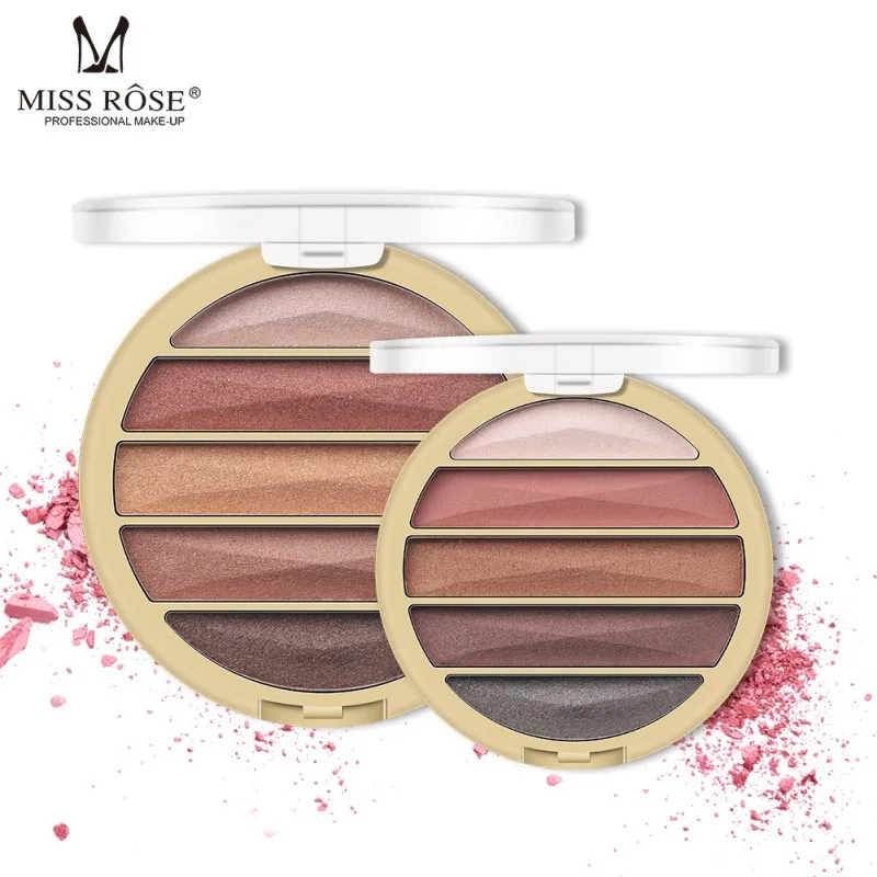 Для мини-теней для век макияж Палитра матовый блеск 5 цветов мерцание