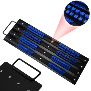 

480mm ABS 3 Rail Rack Holder Organizer 1/4" 3/8" 1/2" Mountable Socket Storage Wrench Storage Tool Rack