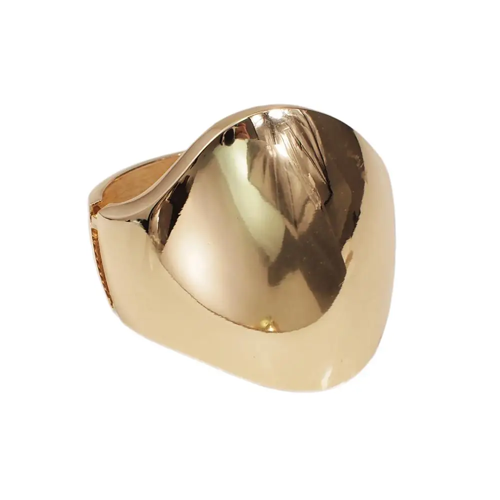 Punk Shiny Surface Alloy Cuff Bangles Bracelets For Women Fashion Jewelry Statement Big Alloy Bangle bangle bracelet