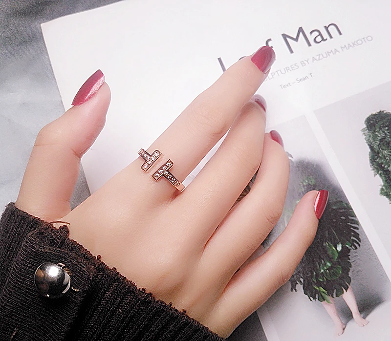 Обручальное кольцо с кубическим цирконием, розовое золото, титановая сталь, обручальные кольца для женщин