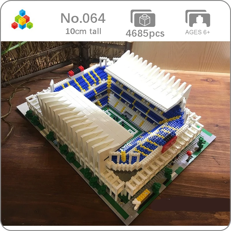 

YZ World Architecture Portugal Football Field Stadium Building Blocks 3D Model Mini Diamond Bricks Building Toy for Boys Gifts