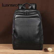 2021 New Natural Cowskin 100% Genuine Leather Men's Backpack Fashion Large Capacity Shoolbag For Boy Leather Laptop Backpack Bag
