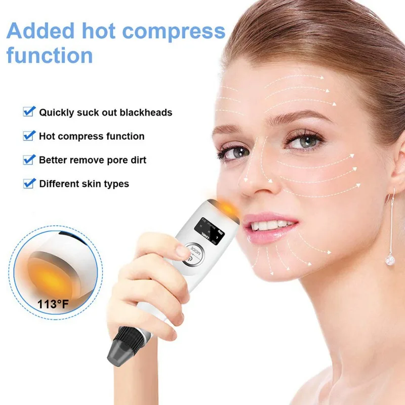 

Electric Blackhead Remover Blemish Removers With Hot Compress Pore Cleaner Face Skin Care Tools